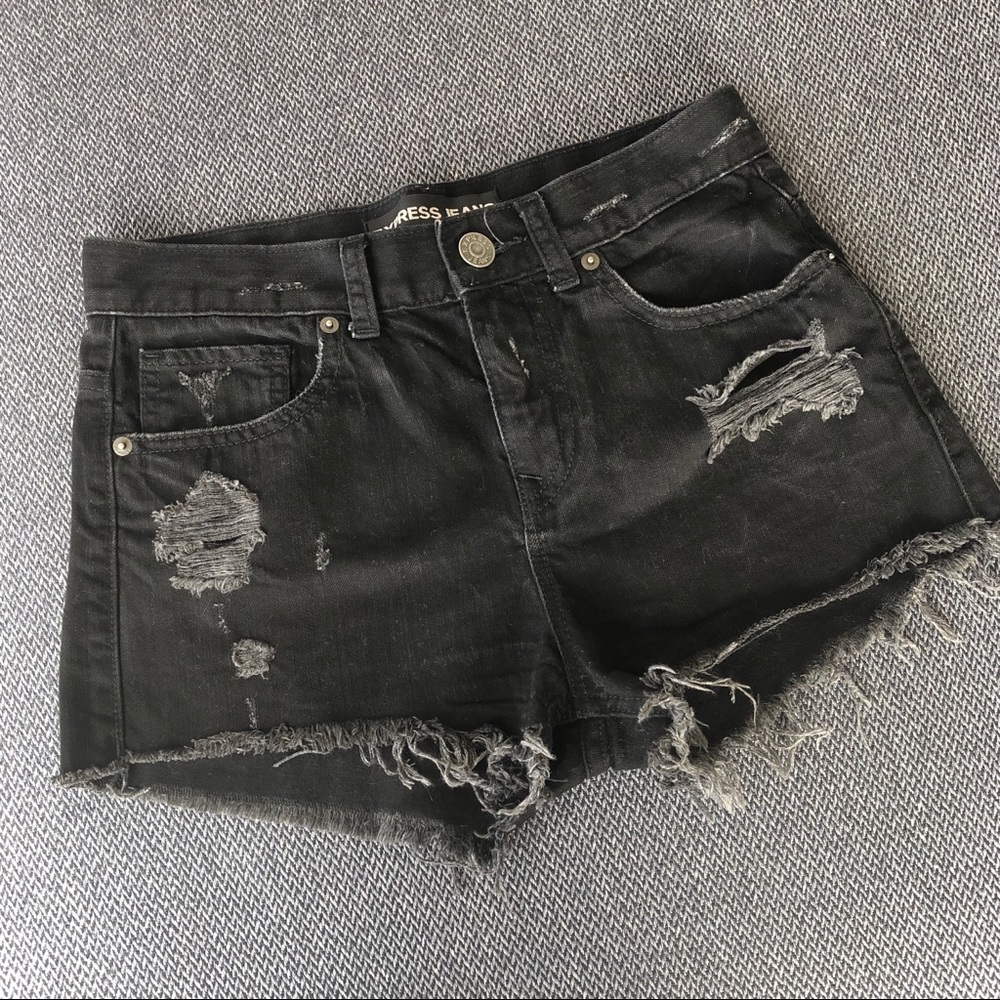 Express Jeans Distressed Shorts